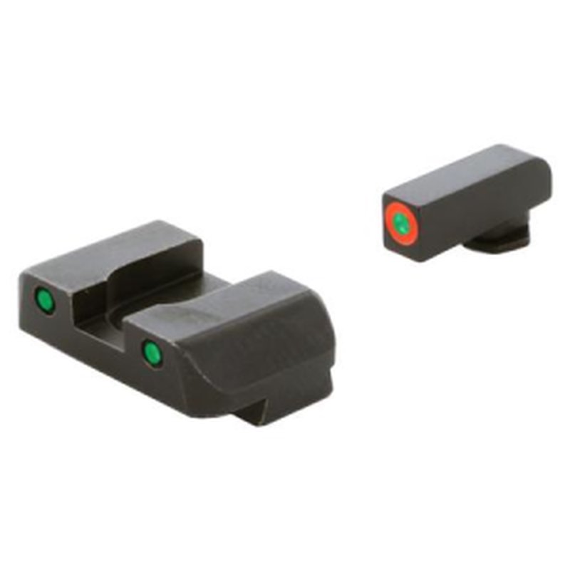 Ameriglo GL-448 Spartan Sight Set for Glock Black Green Tritium