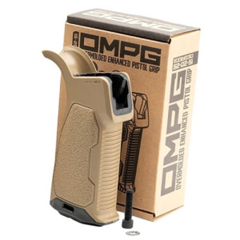 STRIKE INDUSTRIES AR Overmolded Enhanced Pistol Grip (15-Degree) FDE