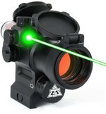 AT3 Tactical LEOS Red Dot Sight with Integrated Laser Sight & Riser