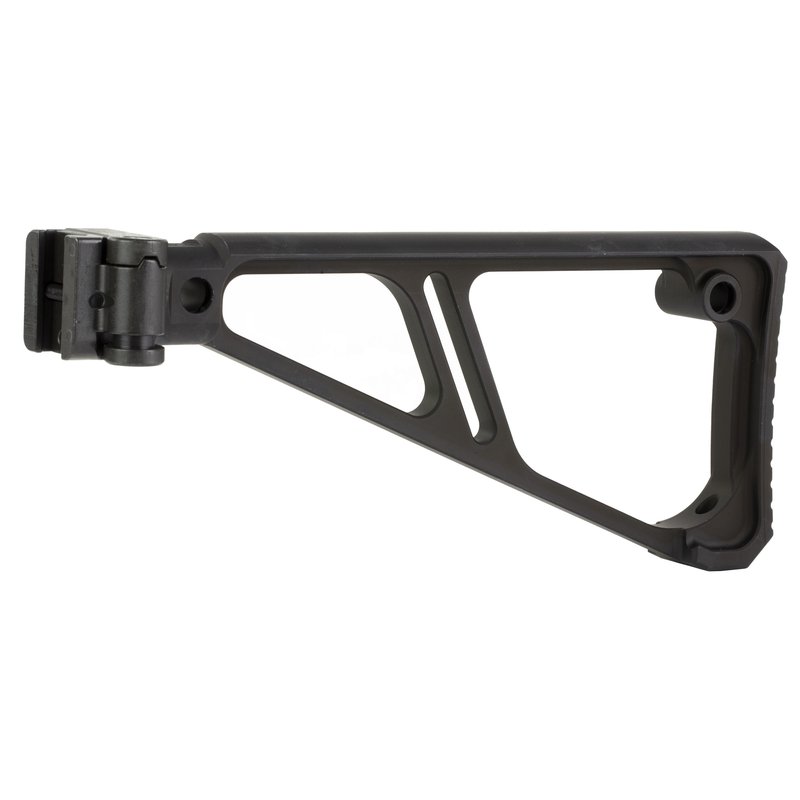 Midwest Industries Side Folding Fixed Stock, Black, Fits Picatinny Rail