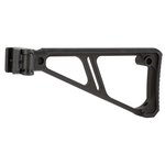 Midwest Industries Side Folding Fixed Stock, Black, Fits Picatinny Rail