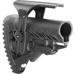 FAB Defense FXGLR16CP GLR-16 CP Buttstock Adjustable Cheekrest & Anti-Rattle Mechanism Matte Black Synthetic for AR-15, M4