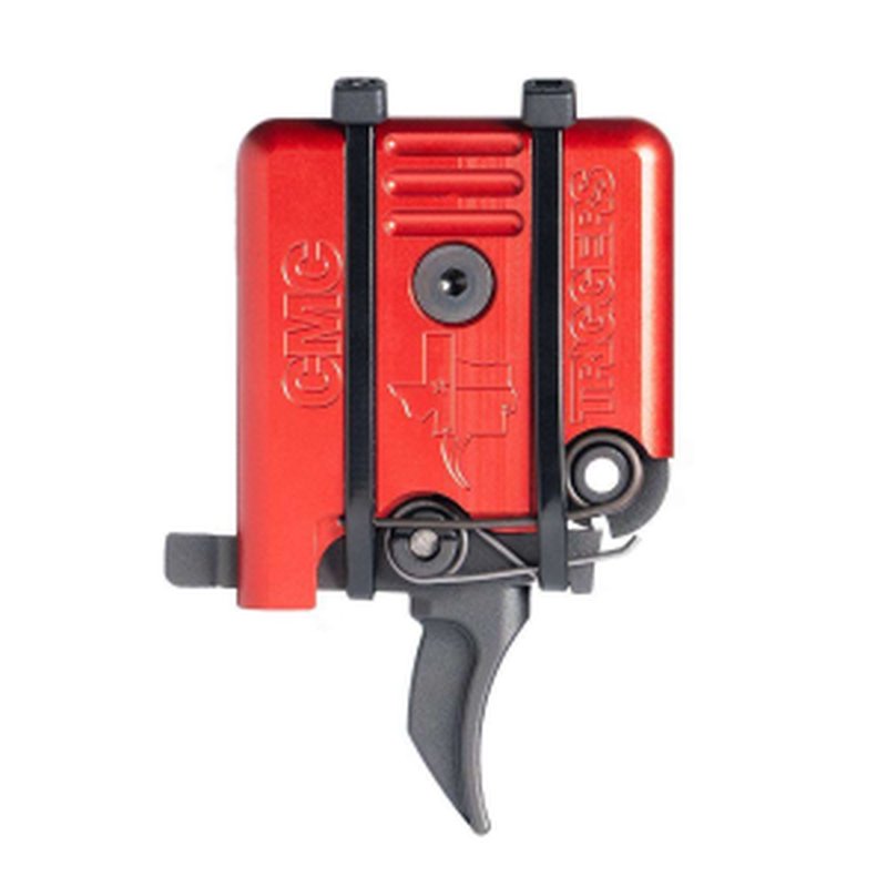 CMC Triggers AR15/AR10 Single Stage Trigger Curved Small Pin 3.5lb Pull Red