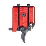 CMC Triggers AR15/AR10 Single Stage Trigger Curved Small Pin 3.5lb Pull Red