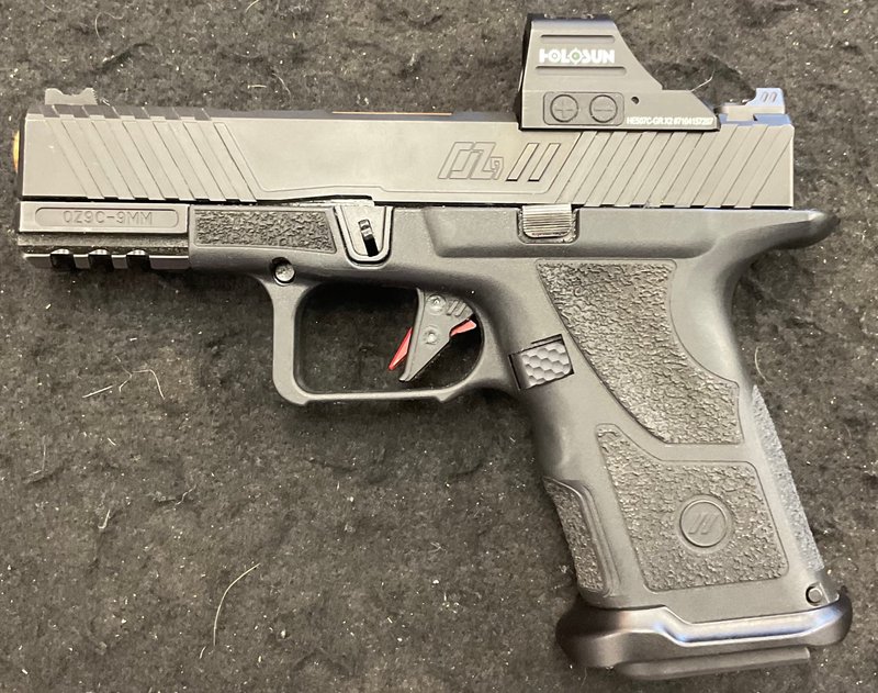 Zev Technologies OZ9C 9mm Pistol with 4 Inch Barrel Black Finish Holosun Dot