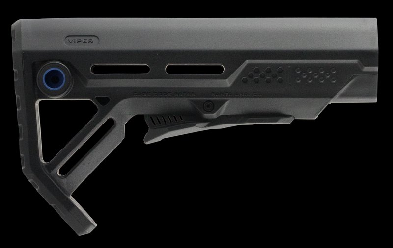 Strike MOD1 Mil-Spec AR-15/M16 Carbine Buttstock Polymer Black Blue