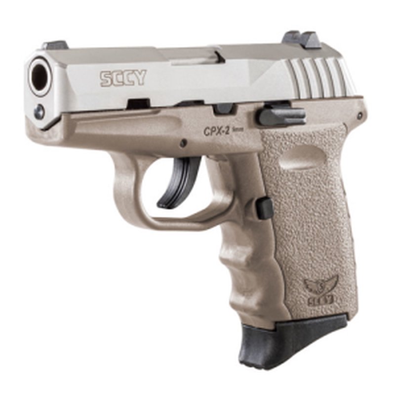 SCCY CPX-2 TTDE 9mm Pistol 3.1in Barrel Stainless Finish FDE