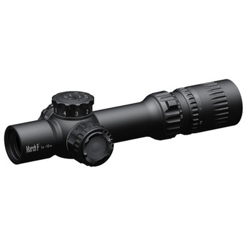 March F Tactical Shorty 1-10x24mm DR-TR1 Reticle 0.1 MIL FFP Illuminated Riflescope