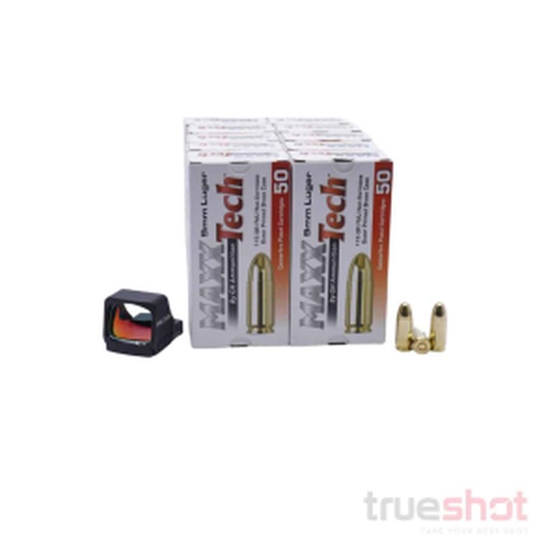 Holosun HS507Comp Red Dot Pistol Sight Bundle 500 Rounds 9mm Ammo