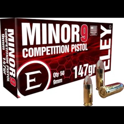 ELEY Minor 9 Competition 9mm 147gr FMJ 50rd 20Bx/CS ammo