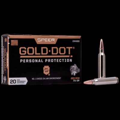 Federal 24469 Gold Dot .223 Rem 75gr Soft Point Speer 20-Rd Box Ammo