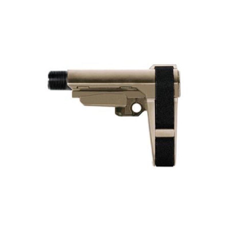 SB Tactical SBA3 5-Position Adjustable Pistol Stabilizing Brace for AR-15 Pistols (FDE)