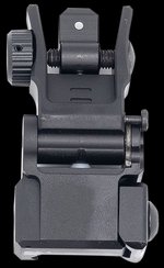 UTG Accu-Sync Flip-Up Rear Sight AR-15 Low-Profile Picatinny Weaver Mount MNT955
