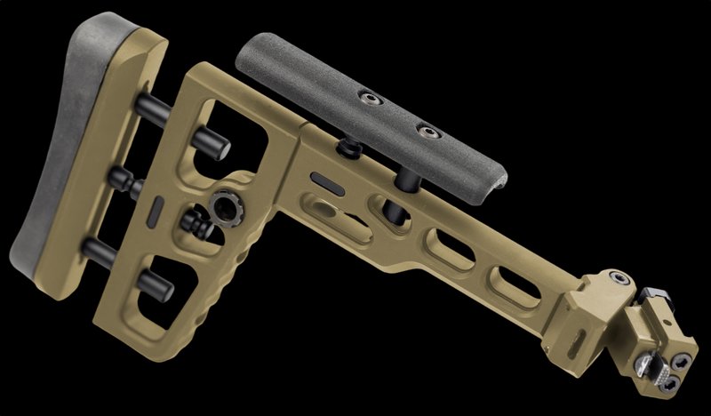 Samson S.A.S. K Folding Stock With Picatinny Adapter 9 in Flat Dark Earth Anodized