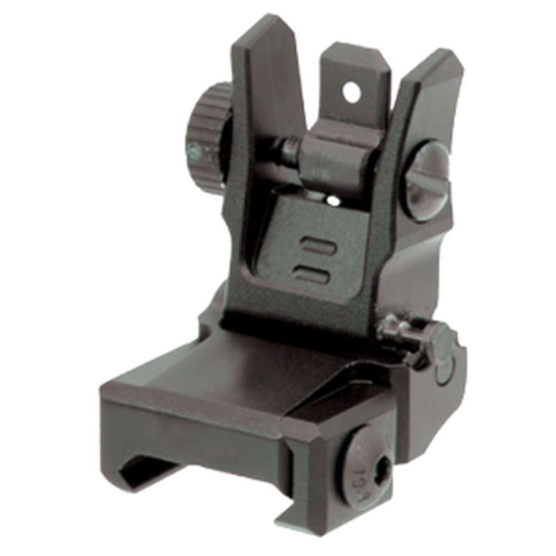 Leapers UTG MNT-955 Low Profile Rear Sight AR-15 Black Hardcoat Anodized Folding