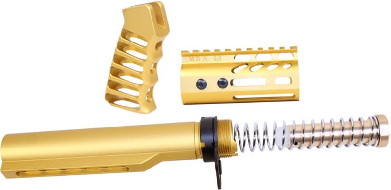 Guntec USA AR-15 4in Pistol Brace Build Kit w/ Mil-Spec Buffer Tube
