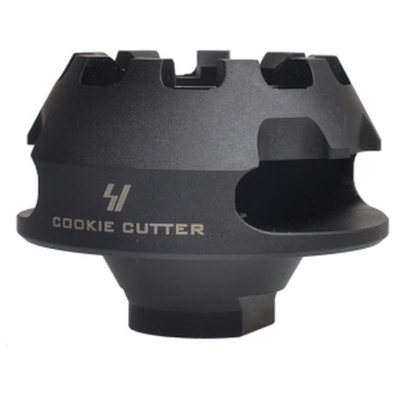 Strike Industries Cookie Cutter Compensator 1/2"-28 Thread 5.56mm Steel Matte