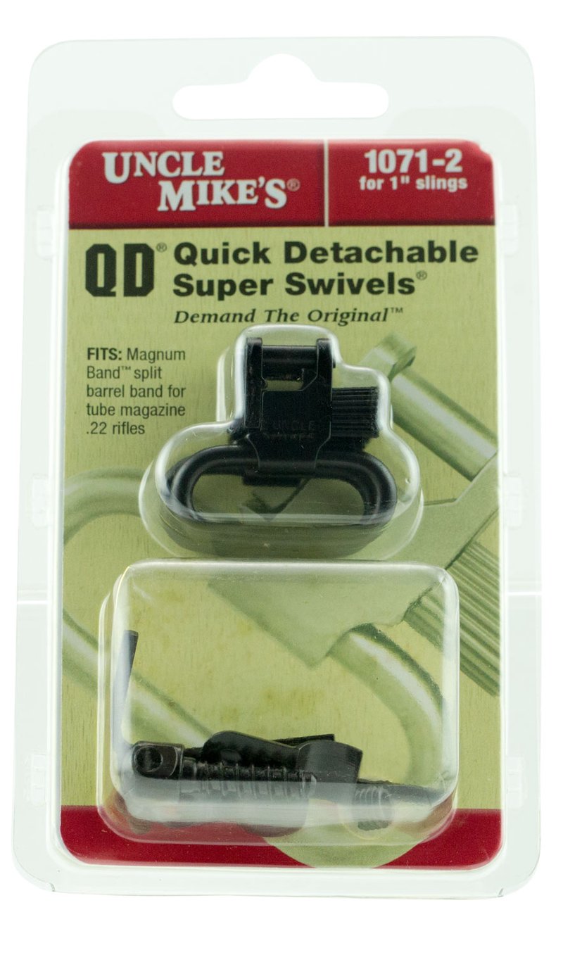 Uncle Mike's 1" Magnum Band Quick Detachable Super Swivel Sling Swivel (Black) 10712