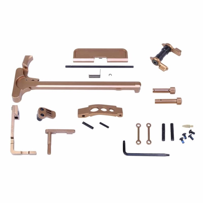 Guntec USA AR-15 Accent Kit Lower Parts Kit, Anodized Bronze