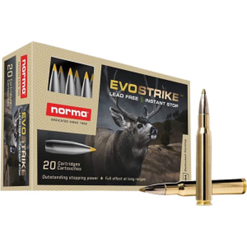 Norma 20177342 Evostrike .30-06 139gr Polymer Tip Boat Tail Ammunition