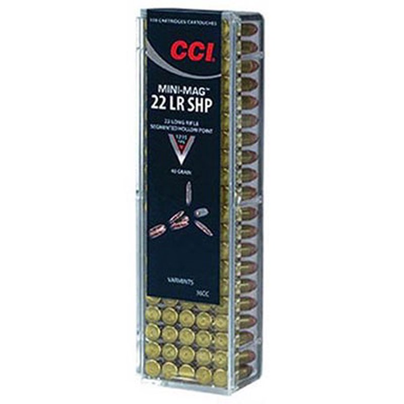 CCI 22LR Mini Mag 40 Grain Segmented Hollow Point Ammunition