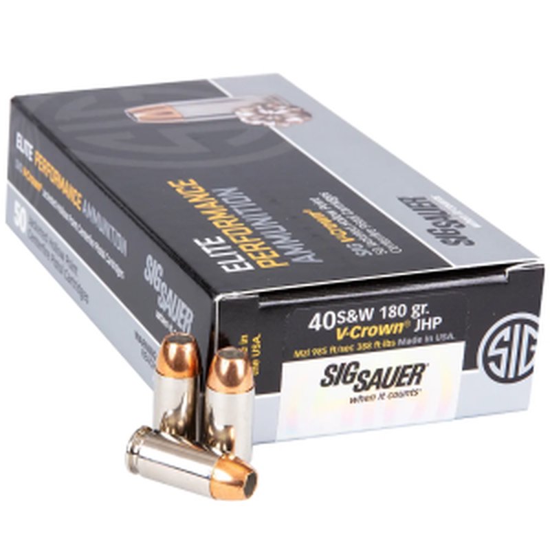 Sig Sauer E40SW250 Elite V-Crown 40 S&W 180 Grain Jacketed Hollow Point