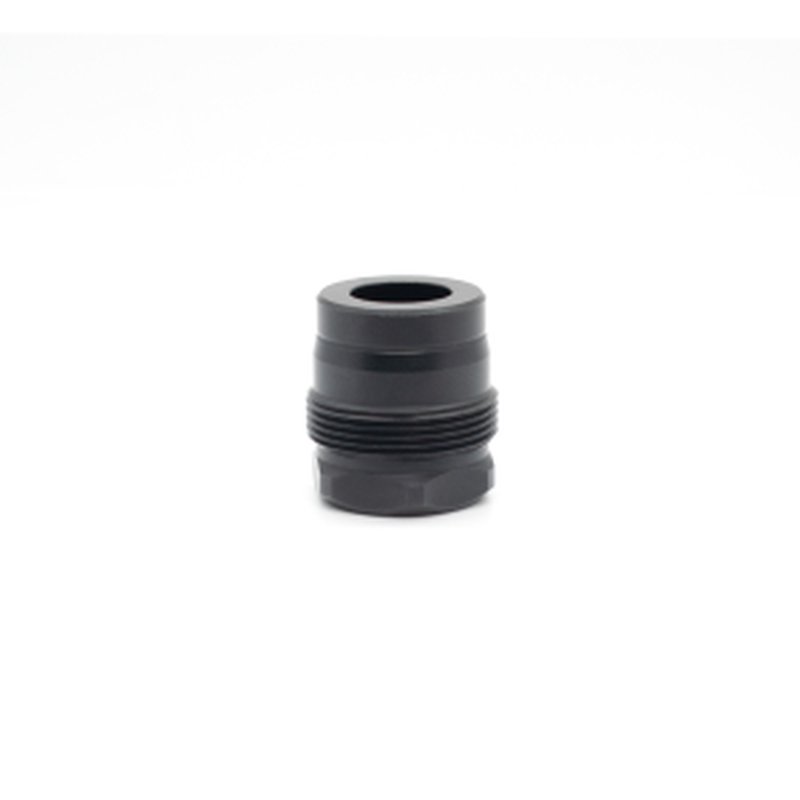 Rearden Mini Muzzle Device 1/2-28 Thread Pitch 25 Degree Nitride (MINI MUZZLE BRAKE 0.456 1/2-28 THREAD TAPER SHOULDER BLACK)