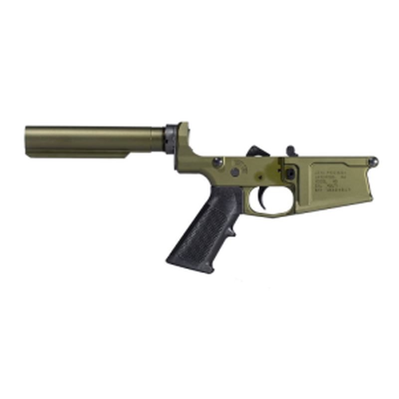Aero Precision M5 Carbine Complete Lower Receiver with A2 Grip, No Stock - OD Green Anodized