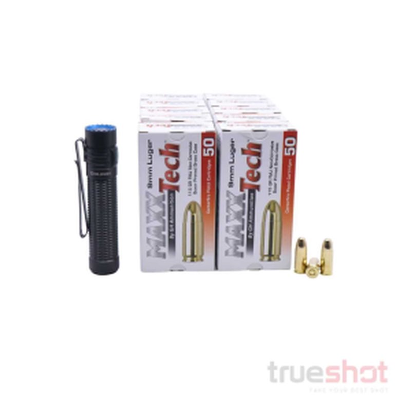 Olight Warrior Mini 3 Tactical Flashlight Bundle 9mm Ammunition