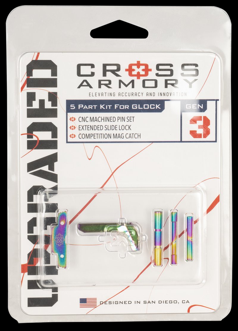 Cross Armory Polymer80 P80 Gen1-3 3-Piece Upgrade Kit Rainbow Controls