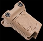 Strike Industries Angled Vertical Grip Short for M-LOK Rails FDE Polymer ARCMAGSFDE
