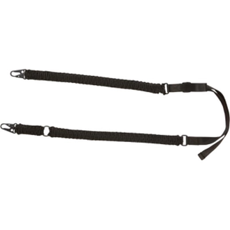 Tac Six 8914 Stretch Sling made of Black Polyester with Adjustable Single-Point Paracord Design & Swivels for Rifles
