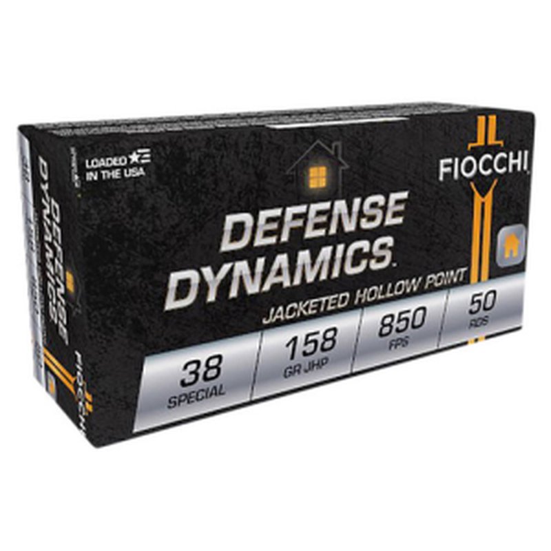 Fiocchi Defense Dynamics .38 Special Subsonic Jacketed Hollow Point 158 Grain Ammunition