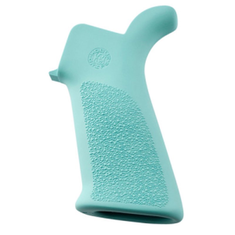 HOGUE Beavertail Cobblestone Aqua Blue Rubber AR-15/M-16 Grip