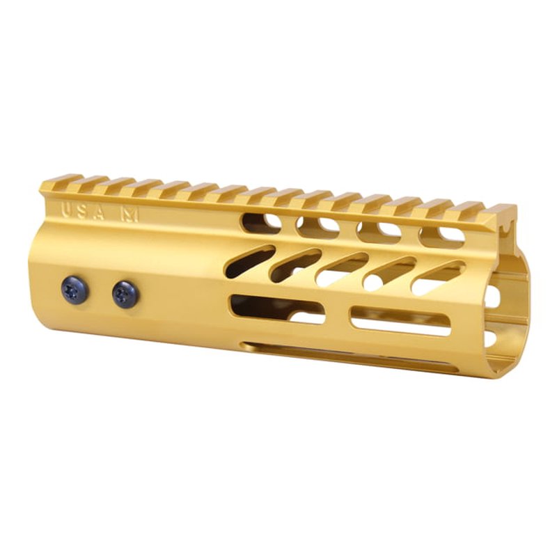 Guntec USA 4in Ultra Lightweight Thin M-LOK System Handguard w/ Monolithic Top Rail