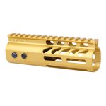 Guntec USA 4in Ultra Lightweight Thin M-LOK System Handguard w/ Monolithic Top Rail