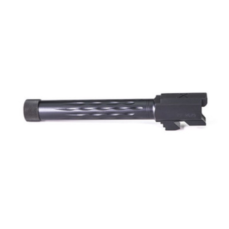 Faxon Flame Fluted 9mm Barrel for Glock 17 Gen 1-4, Black Nitride