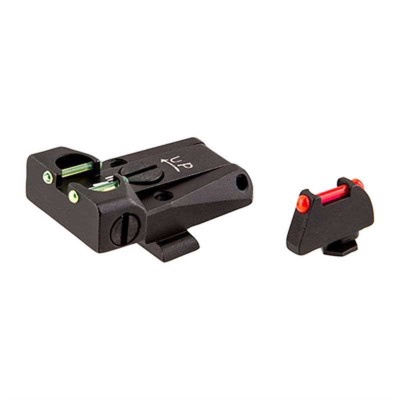 LPA Glock Fiber Optic Adjustable Front & Rear Sight Set - CNC Steel