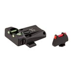 LPA Glock Fiber Optic Adjustable Front & Rear Sight Set - CNC Steel