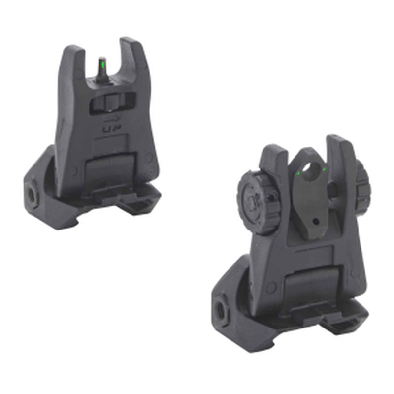 Meprolight Self-Illuminated Flip Up Iron Sights - Green Tritium Front and Rear