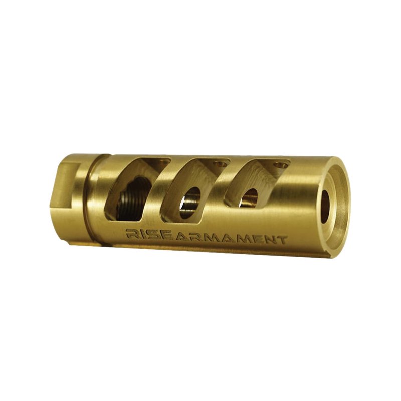 Rise Armament RA-701 Compensator 5/8-24, Gold - Superior Recoil Reduction and Muzzle Control - RA
