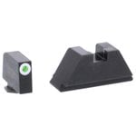 AmeriGlo GL-411 Sight Set for Glock 1-5 (Except 42/43) Green/White Outline