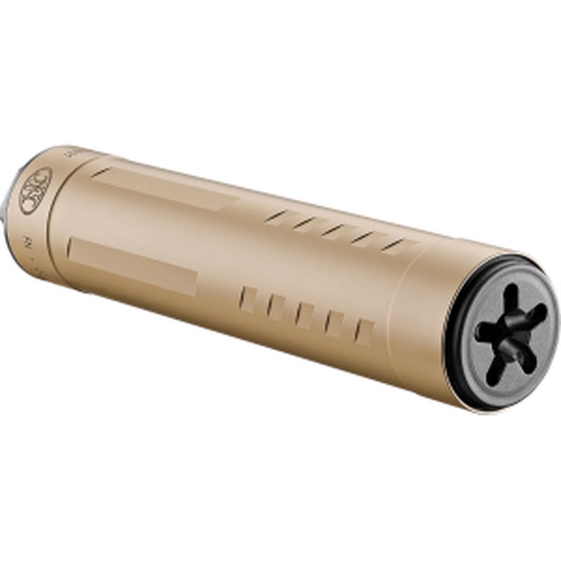 FN America Catch 22Ti Suppressor 22LR FDE 5.25in 1/2x28