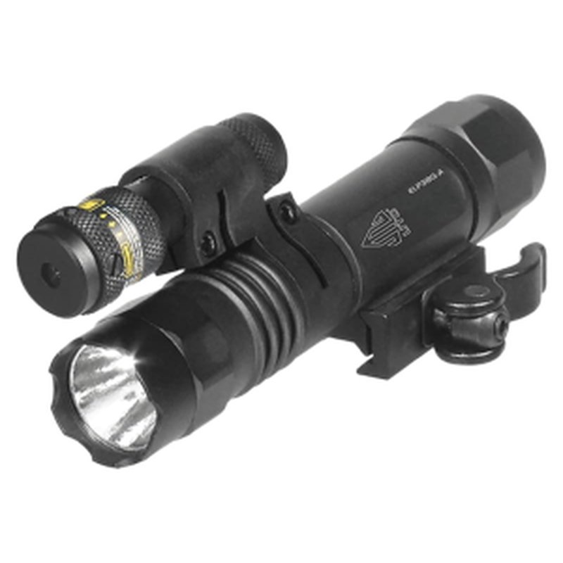 UTG LT-ELP38Q-A Light/Red Laser Combo 400 Lumen QD Mount, Class 3R Red Laser, Aluminum Housing