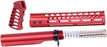 Guntec USA AR-15 10in Pistol Brace Build Kit With Milspec Buffer Tube Anodized Red