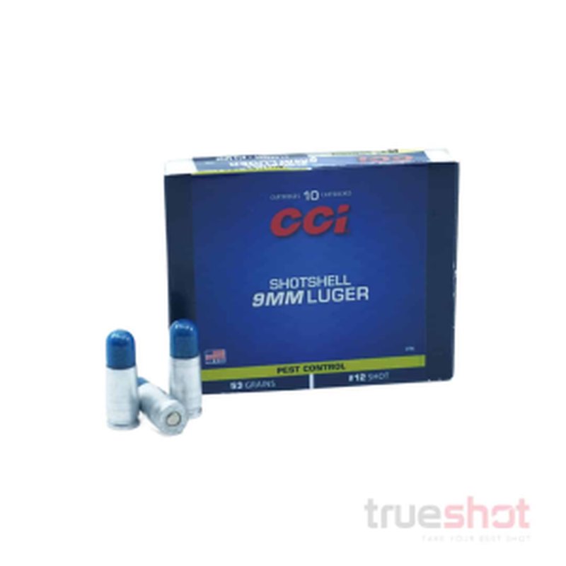 CCI Pest Control 9mm 53 Grain #12 Shot Aluminum Ammunition