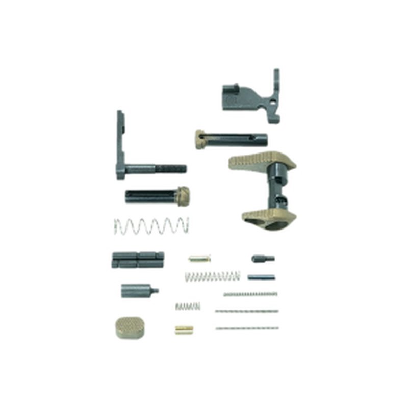 Timber Creek Outdoors AR Lower Parts Kit Burnt Bronze Aluminum AR-15 Ambi Safety & Takedown Pins