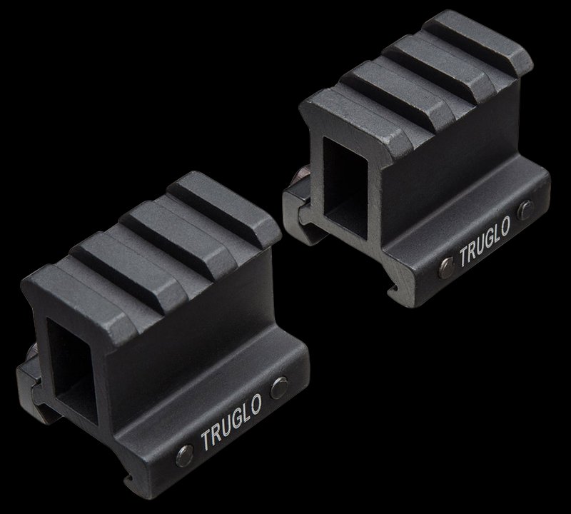 Truglo TG8992B Picatinny Riser Mount 1-Inch 2-Piece Aluminum Matte Black