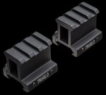 Truglo TG8992B Picatinny Riser Mount 1-Inch 2-Piece Aluminum Matte Black