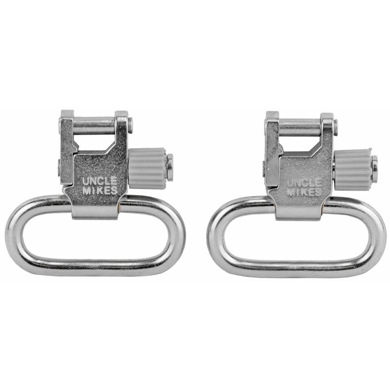 Uncle Mike's Quick-Detach Sling Swivels Tri-Lock Nickel 1-Inch 10932